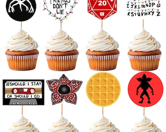 Adornos para cupcakes de Stranger, Adornos para cupcakes de Stranger (archivo PDF digital)