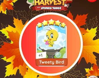Monopoly_Go! Happy Harvest 5 Star Sticker Tweety Bird (Set-21) - Fast Delivery