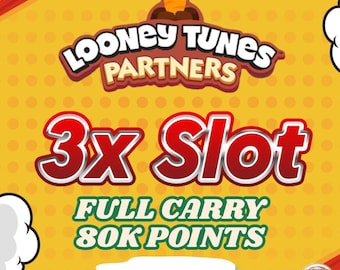 Monopoly GO Partners 3x Slot Looney Tunes Partner Event Full Carry 80k Points - Happy Harvest