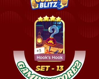 Hook's Hook-set - 13 Monopoly GO GOLDEN BLITZ-stickers met 4 sterren - onmiddellijke levering