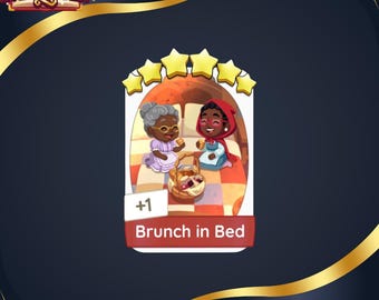 Monopoly GO Brunch en la cama, set de 6 estrellas, 19 unidades - Entrega rápida
