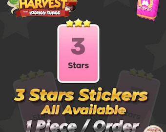 Monopoly GO! Happy Harvest 3 Star Stickers / Card ( 1 Piece / Order) | Instant Delivery