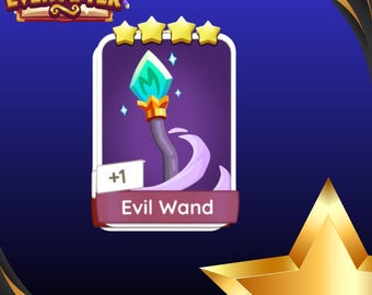 Pegatinas Monopoly GO Varita Malvada 4 Estrellas Set 13 - Entrega inmediata