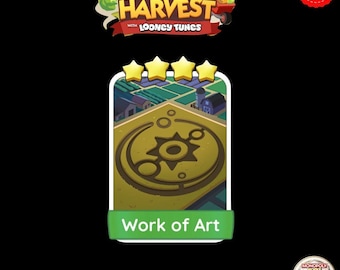 Work of Art Set 19 Monopoly GO 4 Star Stickers Happy Harvest Album