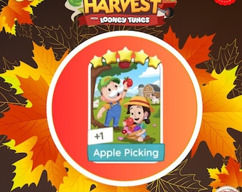 Monopoly_Go! Happy Harvest 5 Star Sticker Apple Picking (Set-15) - Fast Delivery
