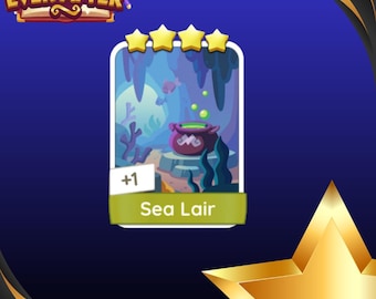 Pegatinas Monopoly GO Guarida del Mar 4 Estrellas Set 15 - Entrega inmediata