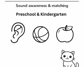 Hojas de trabajo de sonidos iniciales de la A a la Z / Conciencia fonémica imprimible para preescolar y jardín de infantes