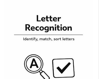 Hojas de trabajo de reconocimiento de letras de la A a la Z / Alfabeto preescolar imprimible / Centros de alfabetización de jardín de infantes / Encuentra la letra en PDF