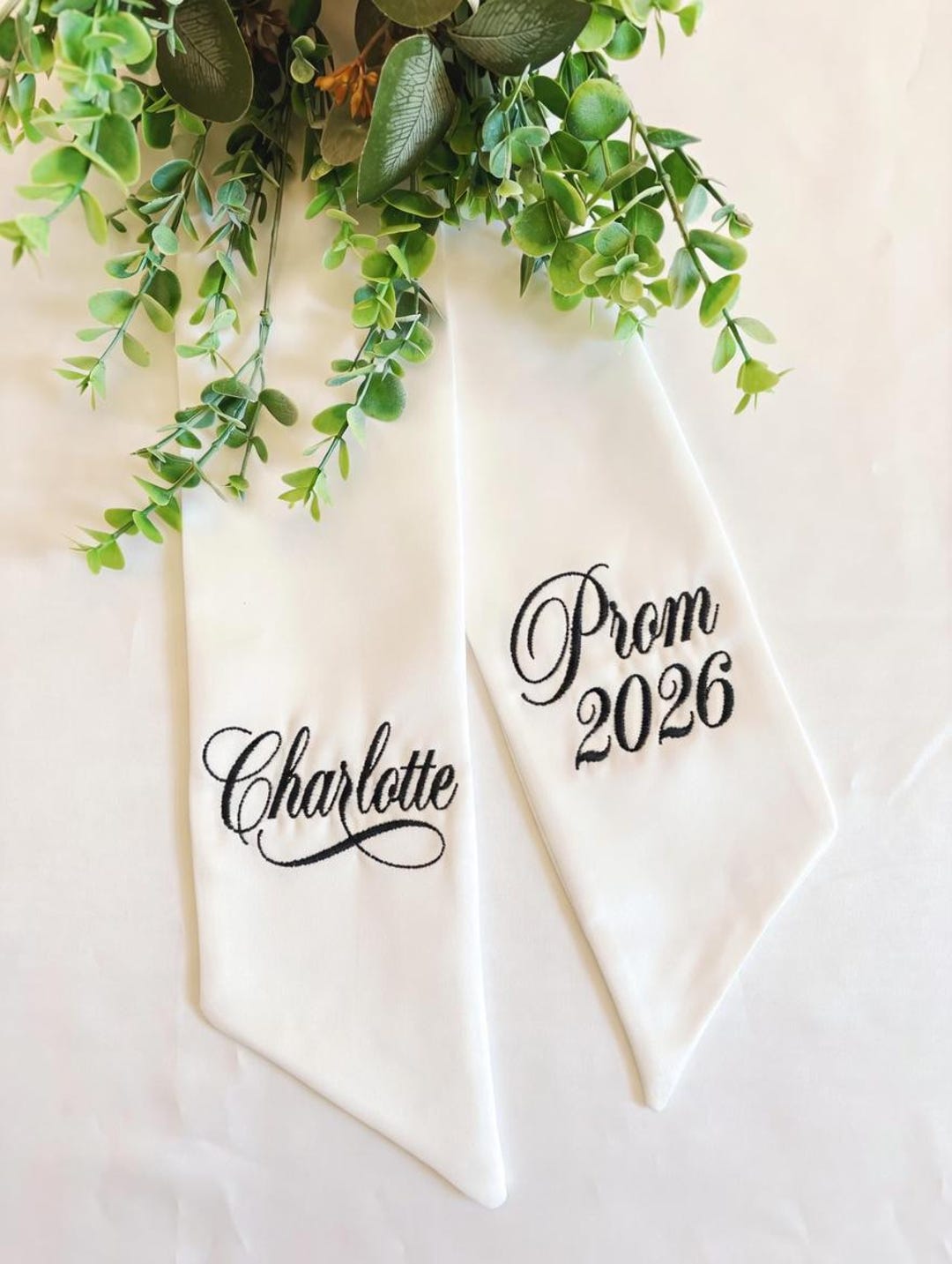 Prom Ribbon Personalized Prom Bouquet Ribbon, Embroidered Name Sash for Prom 2026 ...
