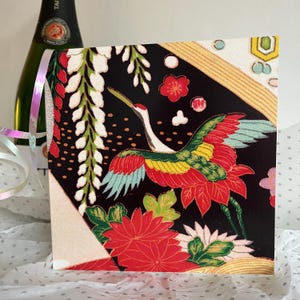 Gamma di carte K3 Kimono; splendido motivo raffigurante una fenice in volo; quadrate; interno vuoto; bestseller; originali ed emozionanti.