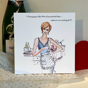 Blague de cuisine en verre pétillant ; La vie en fait ; drôle ; carte artistique exclusive ; exaltant;impertinence;effronté;cuisine;vie LA43