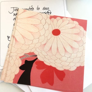 N7 Grußkarten X 10 mit Umschlägen; exquisite Designs aus japanischen Textilien; 15cm im Quadrat; exklusiv für Lizzie Huxtable