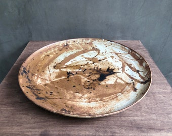 Ceramic Large Iron and Shino Platter
