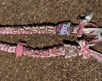 Lei de graduación 2026 / Lei de celebración bordado de Hello Kitty con perlas personalizado