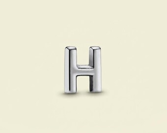 Mini Petite 26 Letters H Initial Character Floating Locket Charm Birthday Gift, Bridesmaid Gift for Her