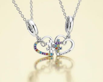 Puzzle Piece Splittable Necklace Set Birthday Gift, Bridesmaid Gift for Her