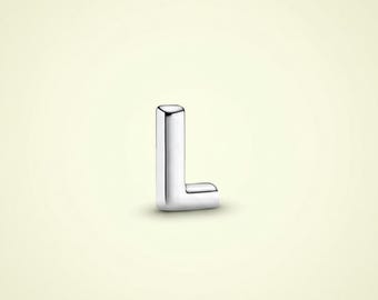 Mini Petite 26 Letters L Initial Character Floating Locket Charm Birthday Gift, Bridesmaid Gift for Her