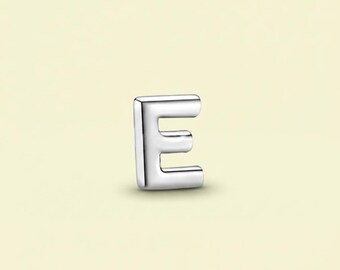 Mini Petite 26 Letters E Initial Character Floating Locket Charm Birthday Gift, Bridesmaid Gift for Her