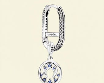 Me Moon Power Medallion Charm Me Pave Link Earring Set Birthday Gift, Bridesmaid Gift for Her