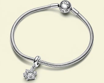 Shining Adorable Pet Paw Print Charm S925 Ale Birthday Gift, Bridesmaid Gift for Her
