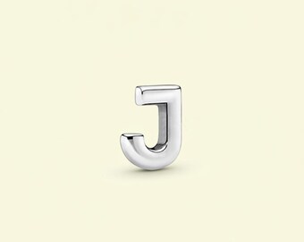 Mini Petite 26 Letters J Initial Character Floating Locket Charm Birthday Gift, Bridesmaid Gift for Her
