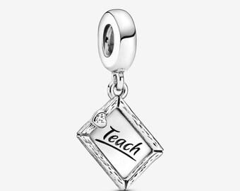 Silver Teach With Love Teacher Charm With Gift Bag