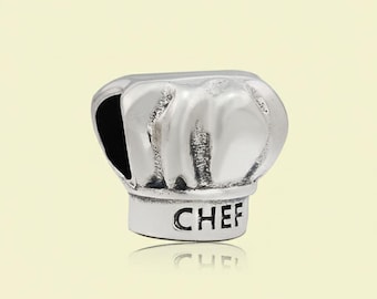 Charm Sterling Silver Ale S925 I Love Cooking Chef Hat Birthday Gift, Bridesmaid Gift for Her
