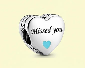 S925 Ale Missed You Charm Silver Birthday Gift, Bridesmaid Gift for Her