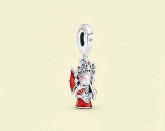 Peking Opera Doll Dangle Charm S925 Ale Birthday Gift, Bridesmaid Gift for Her