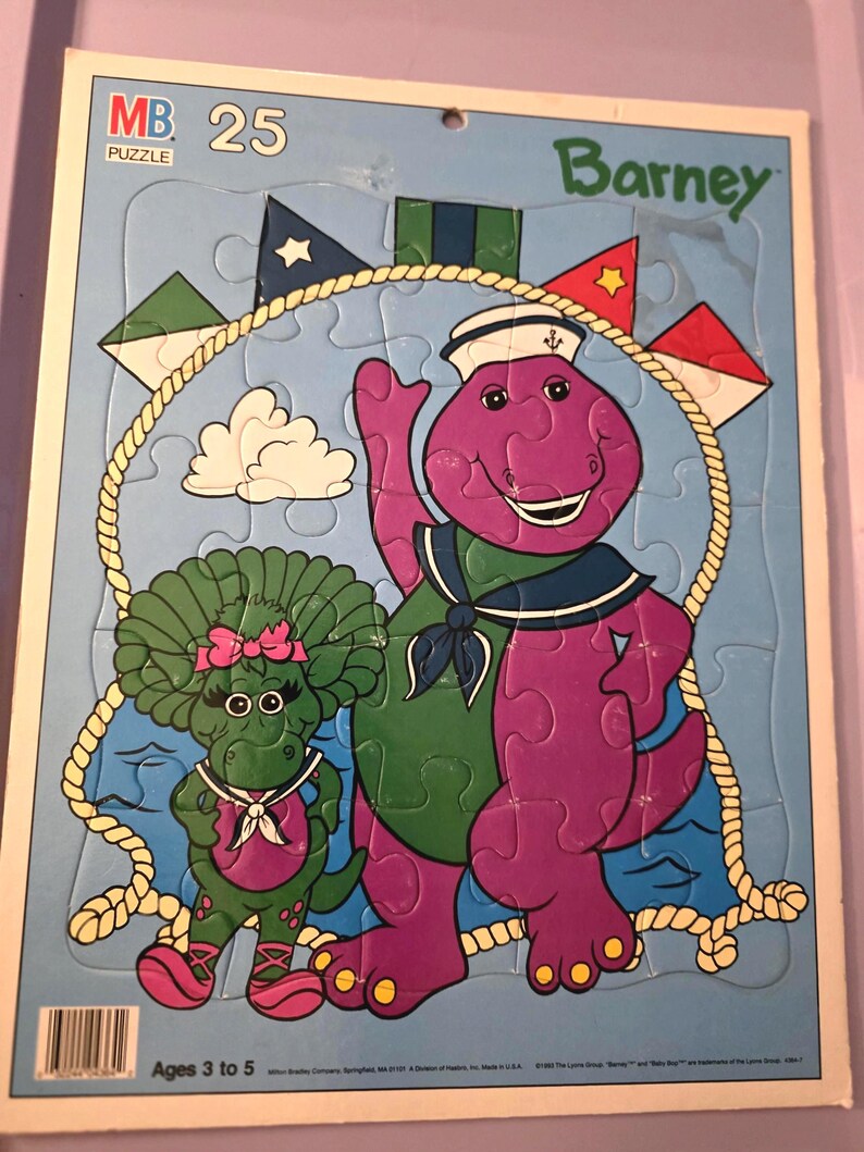 Barney Frame Tray Puzzles - Etsy Canada