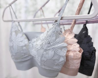 Petite Lace Bralette for Small Women | Wireless Soft Bra | Seamless Comfort Lingerie