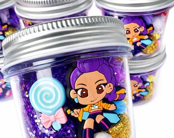 5 Jars Kpop Demon Hunter Sensory Plat dough party favor