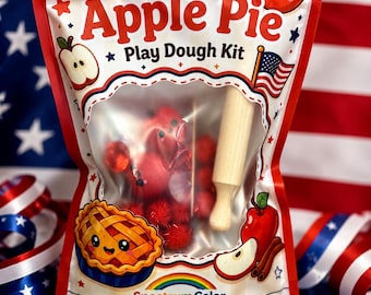 Sensory Apple Pie Kit Play Dough Jar/ Montessori toys birthday party