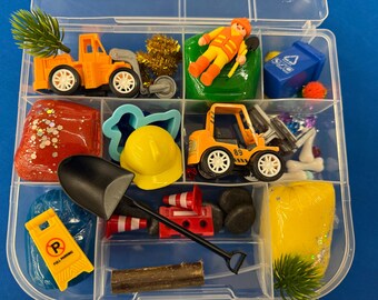 Construction Sensory play dough kit