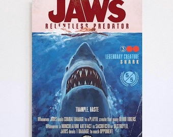 Jaws, Relentless Predator - MTG Holo Foil Proxy Card for Casual