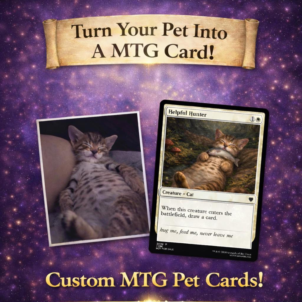 Custom Magic the Gathering Pet Card - Etsy Custom Magic the Gathering Pet Card - Etsy