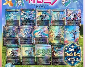 Talia Hatsune Miku | Pudełko na karty na zamówienie | MTG Commander | Matowe i foliowe