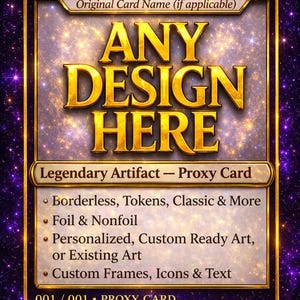 Custom Proxy Cards | Foil, Non-Foil, Borderless, Full Art
