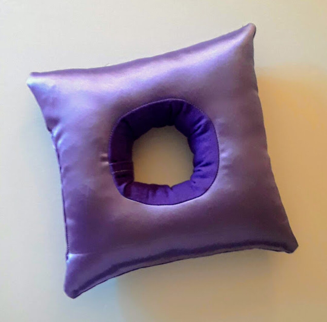 SPLIT SHIPPING Square Satin Ear Pillow Cnh/piercing Pillow Lilac Square