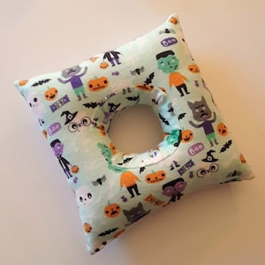 SPLIT SHIPPING Square Ear Pillow -- CNH/Piercing Pillow Little Monsters -- Square Pillow, Cartilage Piercing Pillow, Ponytail Pillow
