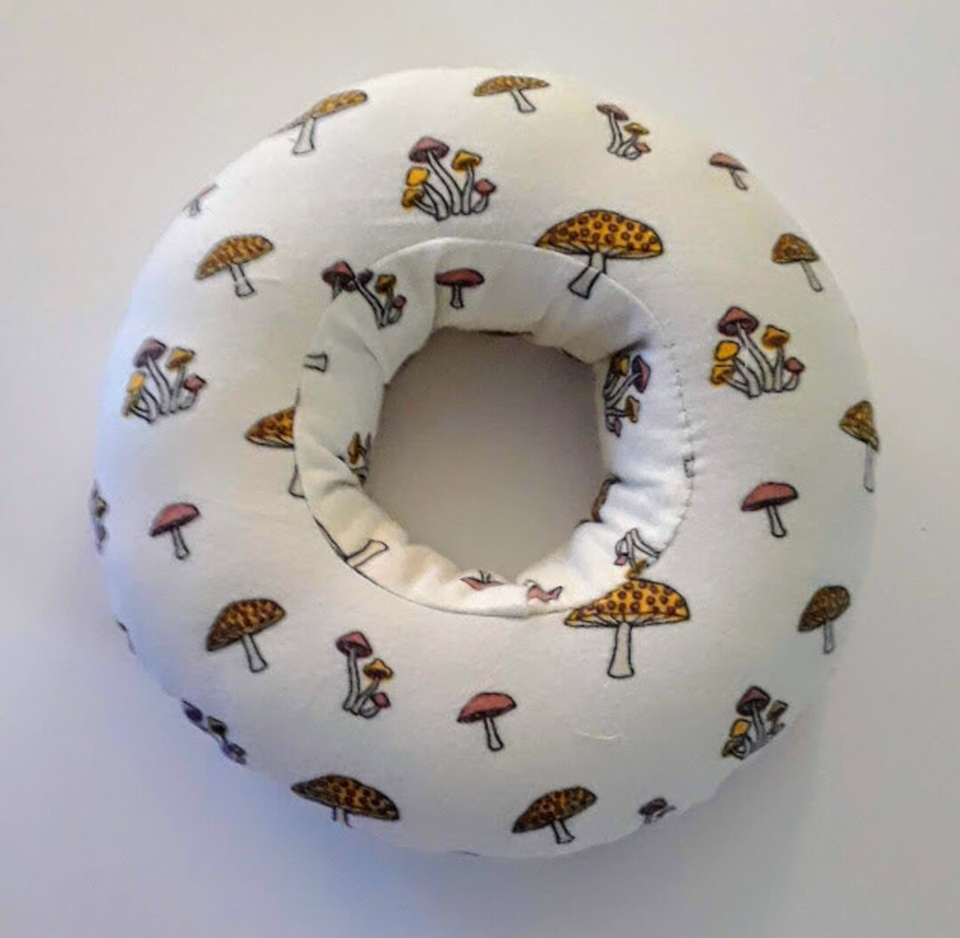 SPLIT SHIPPING Ear Pillow Cnh/piercing Pillow Mushrooms Donut Pillow, Cartilage Piercing Pillow