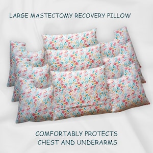SPLIT SHIPPING Large Mastectomy Pillow Spring Flowers -- Breast Cancer Pillow, Mastectomy Pillow, Heart Surgery Pillow, Mastectomy Gift