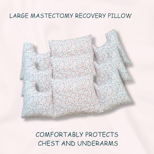 SPLIT SHIPPING Large Mastectomy Tiny Flowers -- Breast Cancer Pillow, Mastectomy Pillow, Heart Surgery, Mastectomy Gift
