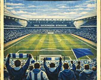 Everton Stadium vintage voetbalkunstdruk | Hill Dickinson (digitale download)
