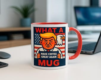 Nieuwigheid Donald Trump Patriot-mok - grappig cadeau voor koffiefans - keramische mok van 11 oz