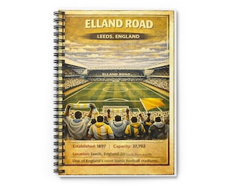 Leeds United Elland Road Stadium notebook Premier League geïnspireerd notitieblok