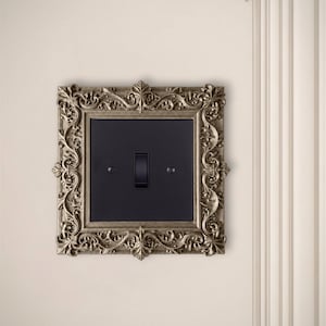 Gothic Light Switch Frame UK, Ornate Baroque Wall Decor, Victorian Single Gang Switch Surround