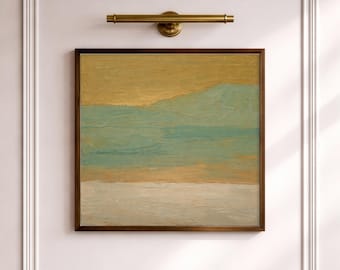 Japandi Neutral Wall Art, Minimalist Green Mustard Print, Scandinavian Zen Decor, Abstract Landscape Artwork, Earth Tones Boho Wall Art