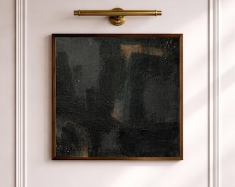 DarkTones Abstract Canvas, Modern Wall Art, Black Contemporary Painting, Minimalist Home Decor, Ready to Hang Canvas