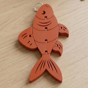 Articulated Fish Keychain STL for Backpack Tags, Flexi Fidget Toy (Commercial STL Files)